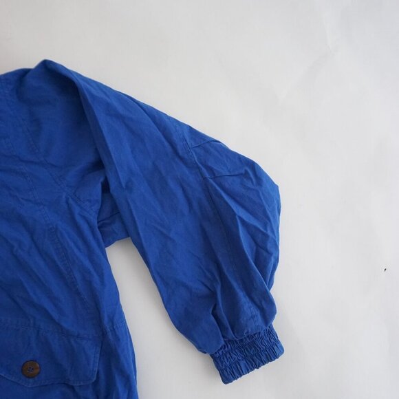 Vintage Club International Blue Red Cotton Lined Zip Up Nautical Jacket Medium - Picture 4 of 11